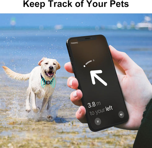 Waterproof Airtag Dog Collar Holder (2 Pack), Protective Anti-Lost Airtag Case for GPS Dog Tracker, Silicone Holder for