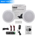 Herdio 4 Inches Waterproof Marine Bluetooth Ceiling Speakers for Bathroom Kitchen Home Outdoor with Flush Mount