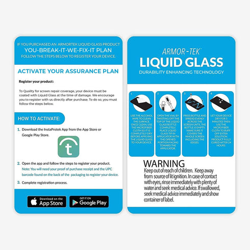 LIQUIPEL Armortek Liquid Glass Screen Protector - Universal Nano Protection for Smartphones, Tablets & Wearables - $200