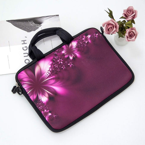 RICHEN 10 inches Messenger Bag Carrying Case Sleeve with Handle for 7 to 10-Inch Laptops/Notebook/ebooks (Flowers)