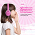 Upgraded Kids Headphones, Wired Toddler Headphones, 85dB Limited Volume On Ear Headphones, Portable Foldable Design, Stereo Sound Kids Headphones for School/Tablet/Travel-Pink