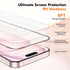 UNBREAKcable iPhone 15 Screen Protector 3-Pack, Shatterproof Tempered Glass, 9H Hardness, Easy Install, Full Coverage.