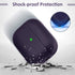 Upgrade Cover for Airpods Pro Case, Leather Texture Full-Body Protective Case, Wireless Charging, Burgundy