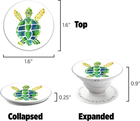 PopSockets Wireless Stand for Smartphones & Tablets - Turtle Love