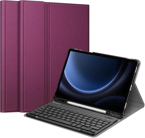 Fintie Keyboard Case for Samsung Galaxy Tab S9 FE 5G 10.9 Inch, Detachable Wireless Bluetooth Keyboard, Purple