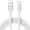 White USB C Cable 6ft, Fast Charging Cord USB A to USB C for Samsung Galaxy S24 S23 S22 S21 S20 S10 A14 A15 A25 A54,