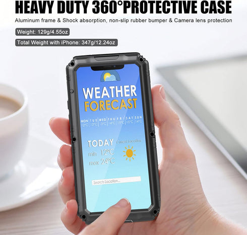 Mitywah Heavy Duty Military Grade Armor Case for iPhone 12 Pro Max, Waterproof, Full Body Protective, Rugged