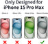 for iPhone 15 Pro Max Privacy Screen Protector 6.7 inch Gradient Colorful 15 ProMax Tempered Glass 28° Anti-Spy Private Anti Blue Light Full Coverage Anti-Scratch HD Easy Installation Frame 2