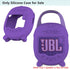 Silicone Cover Case Compatible with JBL CLIP 5 Ultra Portable Bluetooth Speaker, Soft Skin Sleeve for JBL CLIP 5 Speaker Accessories(Only Case) (Purple)