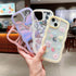 YKCZL 15 Compatible for iPhone Phone Case,Cute Bear Floral Butterfly Cloud Kawaii Pattern,Soft TPU Transparent Women