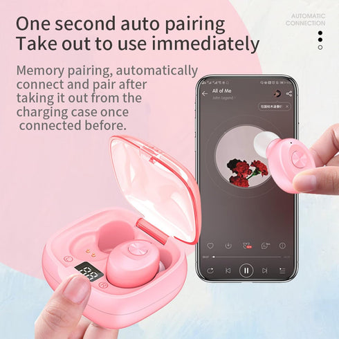 in-Ear Bluetooth Earbuds, Lightweight Headphones with Built-in Microphone, IPX5 Waterproof