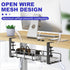 Under Desk Cable Management Tray - 15.7'' No Drill Steel Cable Organizers, Wire Management Rack for Desk