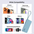 NOBIS 10000mAh 25W Fast Charging Portable Travel Power Bank with Built-in Cables & LED Display, Compatible with iPhone