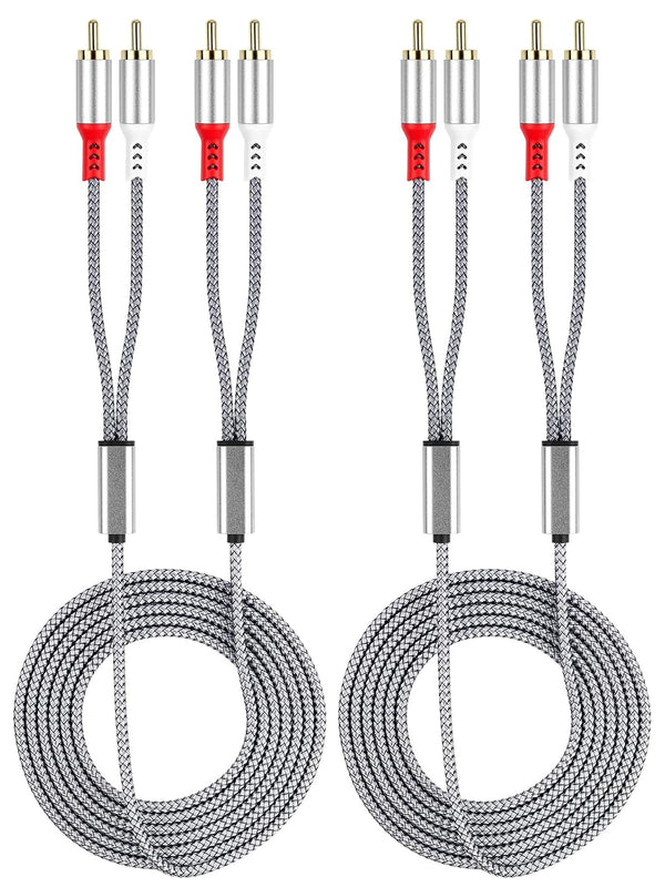 gudxfj 2 Pack 2RCA to 2RCA Cable 2 RCA Male Hi-Fi Systems Audio