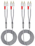 gudxfj 2 Pack 2RCA to 2RCA Cable 2 RCA Male Hi-Fi Systems Audio