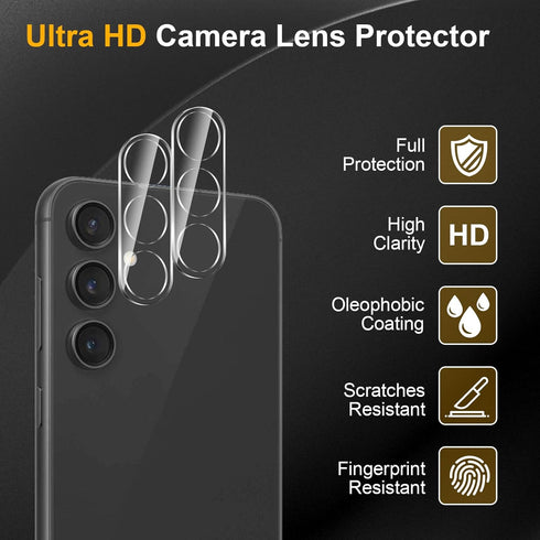 3 Pack Privacy Screen Protector for Samsung Galaxy S23 FE with Camera Lens Protector, Anti-Scratch