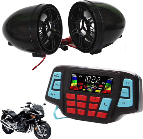 USB Bluetooth Waterproof Motorcycle Audio Radio Sound System, Stereo Speakers MP3