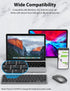 Wireless Keyboard and Mouse for Mac, 2.4G/Bluetooth Combo Ultra Slim Compact 78 Keys Rechargeable Low Profile Set