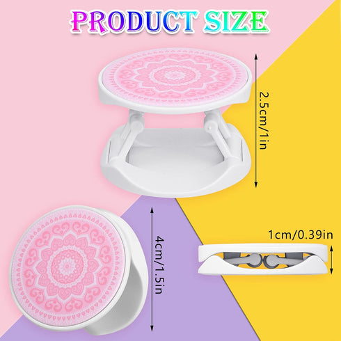 9 Pieces Colorful Cell Phone Grip Holder, Collapsible Self-Adhesive Sublimation Holders for Smartphones and Tablets