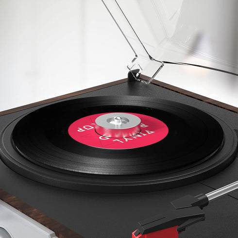 DIGITNOW 45 RPM Adapter for 7 Inch Vinyl Record Players and Technics Turntables, Solid Aluminum Dome Silver