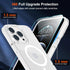 SUPFINE iPhone 12 Pro Max Clear Case, Ultra Slim, Compatible with MagSafe, Never Yellow with 2X Tempered Glass Protector