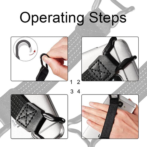 Phone Strap Security Hand Strap Holder, Mobile Phone Grip Straps with Clip for Kindle and Most Smartphones (3 Pcs)