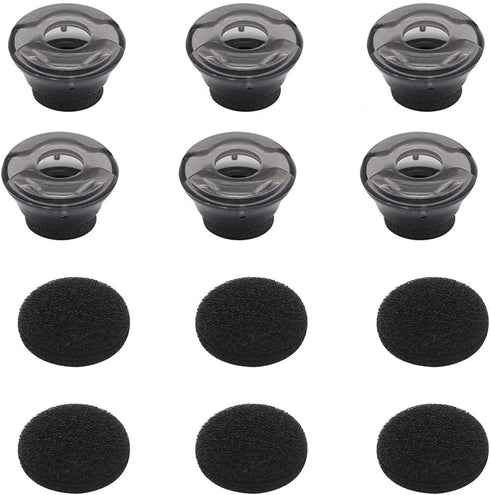 6pcs Small Size Eargels/Eartips for PLT Voyager 5200 Replacement Spare Kit with Foam Covers