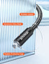 VANAUX Optical Extension Cable, Digital Toslink Male to Female S/PDIF Cords for Home Theater, 5ft/1.5m, Black