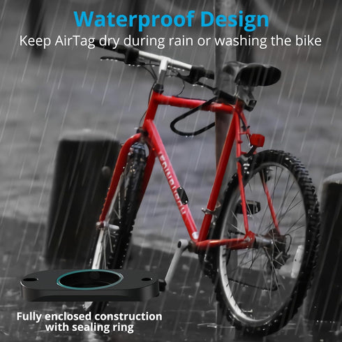 Bike Mount for AirTag - Waterproof Aluminum Alloy Holder for Bicycle Bottle Cage, Anti-Theft GPS Tracker