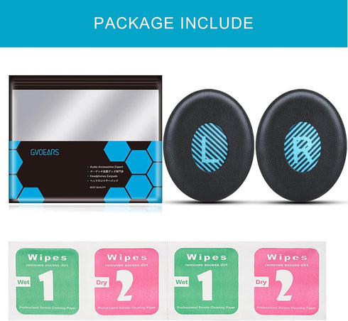 GVOEARS Ear Pads for Bose On-Ear 2 Headphones, OE2/OE2i/SoundTrue/SoundLink, Durable Blue Cushion Pads.