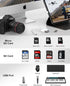Haoano SD Card Reader for iPhone, iPad, Samsung, Memory SD Card Reader USB C&Lightning Dual Port Micro SD Card Reader