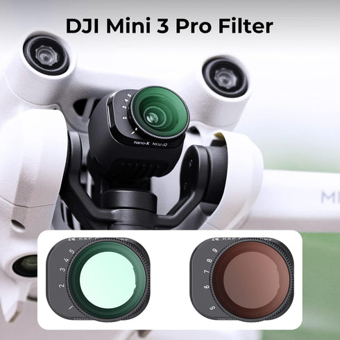 K&F Concept Mini 3/ Mini 3 Pro Variable ND Lens Filters Kit, ND2-32+ND32-512 (2 Pcs), Compatible with DJI Mini 3/ Mini