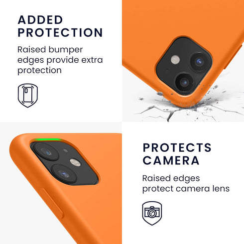 kwmobile iPhone 11 Case, TPU Silicone Phone Cover with Soft Finish in Fruity Orange