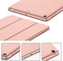 iPad 9th/8th Generation Case - 10.2 Inch with Pencil Holder, Soft Baby Skin Silicone Back, Auto Wake/Sleep Cover (Rose