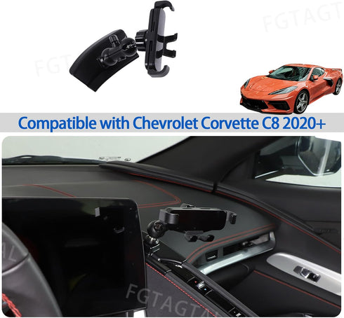 Car Phone Mount Fit for Chevrolet Corvette C8 2020-2024, Handsfree Air Vent Phone Stand, Style D