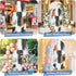 Jnbasdffb 7.2 Black White Wedding Arch Cover,Stretchy Spandex Arch Backdrop Stand Covers FT,Geometric Oil Painting
