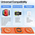 3-in-1 Foldable Magnetic Wireless Charger Keychain, 15W Fast Charger for iPhone 15/14/13/12, AirPods (Orange)