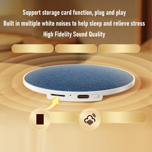 XUMIUZIY Under Pillow Speakers for Sleeping, Bluetooth Pillow Speakers with White Noise Machine, Support TF Card