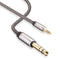 6ft/1.8M 6.35mm 1/4" Male to 3.5mm 1/8" Male Stereo Audio Cable, Zinc Alloy Housing, Nylon Braid for Headphones,