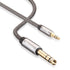 6ft/1.8M 6.35mm 1/4" Male to 3.5mm 1/8" Male Stereo Audio Cable, Zinc Alloy Housing, Nylon Braid for Headphones,
