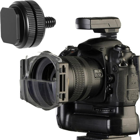 FdcZeyxior 6 Pack 1/4" 1/4" 20 Cold Shoe Mount Adapter and Hot Shoe Mount Adapter, Screw Thread Cold Shoe Flash Stand