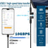 QIANRENON 90° Angle USB3.1 Male to USB C Male Charging Adapter 10Gbps USB3.1 Plug to USB C Plug L Angle Data Connector QC60W/PD15W (only A to C), for Wall Charger PC Laptop,4Pcs (2 Left+2 Right)