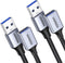 UGREEN USB 3.0 Extension Cable 2 Pack (10 FT + 10 FT) - Nylon Braided, Compatible with Webcam, Camera, Phone & More.