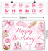Bcuuipo 7x5ft Spa Party Happy Birthday Backdrop Pink Beauty Makeup Slumber Pajama Sleepover Background for Girls