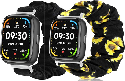 IDW17, IDW21, IDW23, IDW25, IDW26 Smart Watch Bands, 22mm Fabric Elastic Scrunchie Replacement Straps for Faweio IDW26,