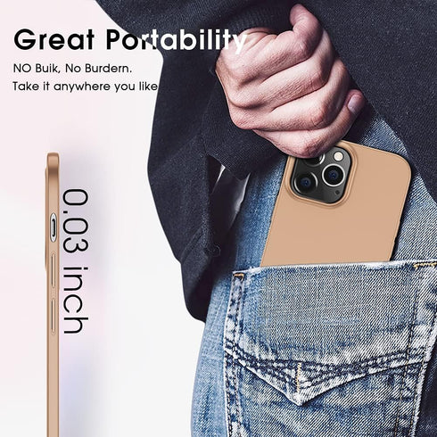 X-level Slim Fit Case for iPhone 13 Pro Max, Ultra-Thin Guardian Series, Soft TPU Matte Finish, Gold