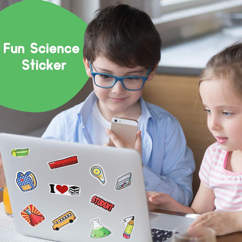 Zonon 200 Pcs Science Stickers for Students, Kids, Chemistry Biology Physics Stickers, Classroom Decor Decals