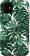 Swiss Cheese Plant Design Monstera Deliciosa Green Tropical Leaves Pattern Case for iPhone 11