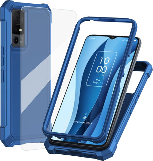 Ailiber TCL 40 XE Phone Case with Screen Protector, 2 Layer Structure Protection, Blue