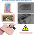 Pink Touchscreen Phone Purse Crossbody for Women, Waterproof Crossbody Phone Wallet Case with Transparent Window up to